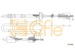 COFLE 10.2961 sankabos trosas 
 Dviratė transporto priemonės -> Kabeliai ir tachometro velenaai -> Sankabos trosas
7700813657, 7700827853