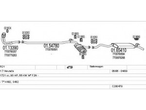 MTS C280479007529 išmetimo sistema 
 Išmetimo sistema -> Išmetimo sistema, visa