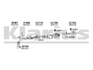 KLARIUS 210212U išmetimo sistema 
 Išmetimo sistema -> Išmetimo sistema, visa