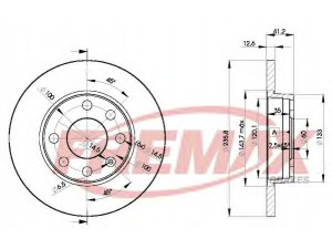 FREMAX BD-1240 stabdžių diskas 
 Stabdžių sistema -> Diskinis stabdys -> Stabdžių diskas
569030, 90008005, 90111242