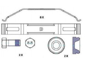 FERODO FAC166 priedų komplektas, diskinių stabdžių trinkelės 
 Stabdžių sistema -> Diskinis stabdys -> Stabdžių dalys/priedai