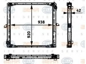 HELLA 8MK 376 722-401 radiatorius, variklio aušinimas 
 Aušinimo sistema -> Radiatorius/alyvos aušintuvas -> Radiatorius/dalys
81 06101 6480, 1107.807.9