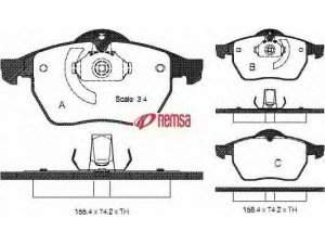 METZGER 0390.10 stabdžių trinkelių rinkinys, diskinis stabdys 
 Techninės priežiūros dalys -> Papildomas remontas
1605912, 90512037, 4778254