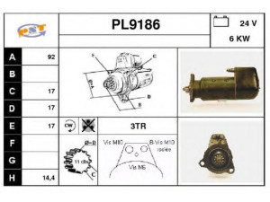 SNRA PL9186 starteris