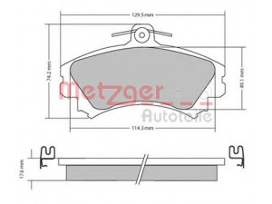 METZGER 1170166 stabdžių trinkelių rinkinys, diskinis stabdys 
 Techninės priežiūros dalys -> Papildomas remontas
MR977117, 4544200920