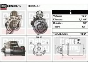 DELCO REMY DRS3075 starteris 
 Elektros įranga -> Starterio sistema -> Starteris
56026851, 310405, 7700499246, 7700764429