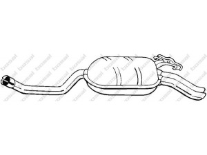 BOSAL 175-339 galinis duslintuvas 
 Išmetimo sistema -> Duslintuvas
124 490 22 15, 124 491 08 00