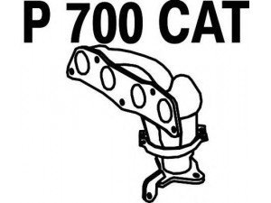 FENNO P700CAT katalizatoriaus keitiklis 
 Išmetimo sistema -> Katalizatoriaus keitiklis
17104-22040