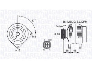 MAGNETI MARELLI 063377435010 kintamosios srovės generatorius 
 Elektros įranga -> Kint. sr. generatorius/dalys -> Kintamosios srovės generatorius
27060-28260