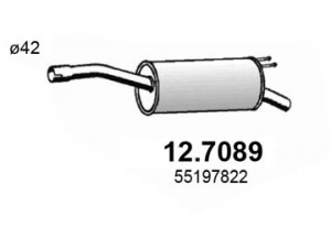 ASSO 12.7089 galinis duslintuvas 
 Išmetimo sistema -> Duslintuvas
46559529, 46785476, 46826931, 46831132