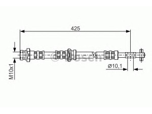 BOSCH 1 987 481 121 stabdžių žarnelė 
 Stabdžių sistema -> Stabdžių žarnelės
MB699558, MR129802, MR129802