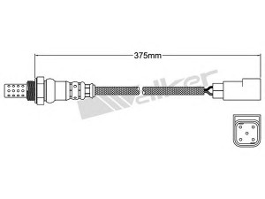 WALKER PRODUCTS 250-24283 lambda jutiklis 
 Variklis -> Variklio elektra
1010006, 1108795, 96VB9F472DA