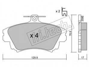 fri.tech. 295.0 stabdžių trinkelių rinkinys, diskinis stabdys 
 Techninės priežiūros dalys -> Papildomas remontas
4605A658, M850976, MR527656, MR955351