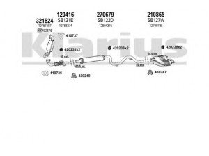 KLARIUS 750203E išmetimo sistema 
 Išmetimo sistema -> Išmetimo sistema, visa