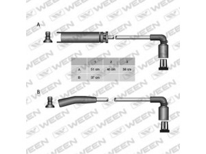 WEEN 110-4963 uždegimo laido komplektas 
 Kibirkšties / kaitinamasis uždegimas -> Uždegimo laidai/jungtys
96305387, 96305387