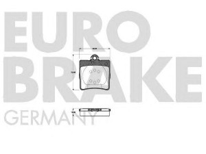 EUROBRAKE 5502223335 stabdžių trinkelių rinkinys, diskinis stabdys 
 Techninės priežiūros dalys -> Papildomas remontas
05126300AA, 05139902AA, 0024207120