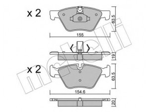 METELLI 22-0917-0 stabdžių trinkelių rinkinys, diskinis stabdys 
 Techninės priežiūros dalys -> Papildomas remontas
34 11 6 775 310, 34 11 6 796 844