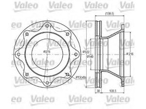 VALEO 187055 stabdžių diskas 
 Dviratė transporto priemonės -> Stabdžių sistema -> Stabdžių diskai / priedai
6775227, 67752279, 6775229, 6775227