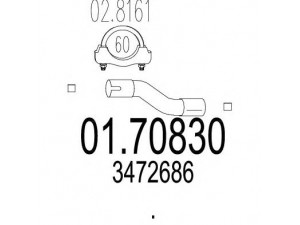 MTS 01.70830 išleidimo kolektorius 
 Išmetimo sistema -> Išmetimo vamzdžiai
3472686