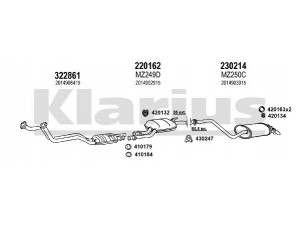 KLARIUS 600855E išmetimo sistema