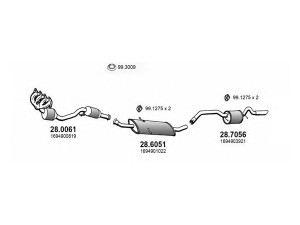 ASSO ART3995 išmetimo sistema 
 Išmetimo sistema -> Išmetimo sistema, visa