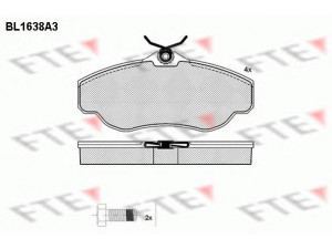 FTE BL1638A3 stabdžių trinkelių rinkinys, diskinis stabdys 
 Techninės priežiūros dalys -> Papildomas remontas
SFP000210, SFP100460, SFP100480