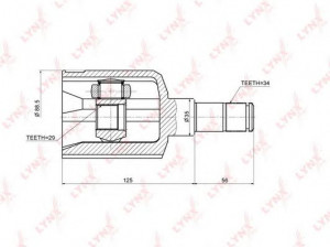 LYNXauto CI-1803 jungčių komplektas, kardaninis velenas
96245286