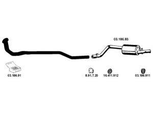 EBERSPÄCHER 032031 išmetimo sistema 
 Išmetimo sistema -> Išmetimo sistema, visa