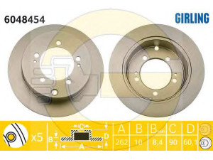 GIRLING 6048454 stabdžių diskas 
 Dviratė transporto priemonės -> Stabdžių sistema -> Stabdžių diskai / priedai
MB895200, MB928716, MB895200, MB928716