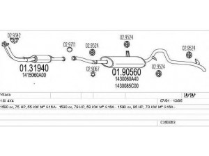 MTS C350063004920 išmetimo sistema 
 Išmetimo sistema -> Išmetimo sistema, visa