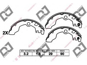 DJ PARTS BS1374 stabdžių trinkelių komplektas 
 Techninės priežiūros dalys -> Papildomas remontas
95659470, 4241G3, 701609531, 701609531A