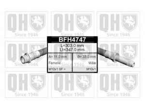 QUINTON HAZELL BFH4747 stabdžių žarnelė 
 Stabdžių sistema -> Stabdžių žarnelės
FBH 6029, 443 611 707C, 443 611 707C
