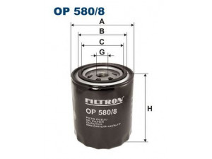 FILTRON OP580/8 alyvos filtras 
 Techninės priežiūros dalys -> Techninės priežiūros intervalai
801482, 2471400, 2471400, 211384