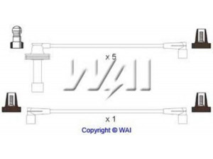 WAIglobal SL537 uždegimo laido komplektas