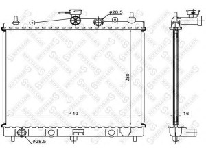 STELLOX 10-25973-SX radiatorius, variklio aušinimas 
 Aušinimo sistema -> Radiatorius/alyvos aušintuvas -> Radiatorius/dalys
21400-AY601, 21400AX600, 21400AY600