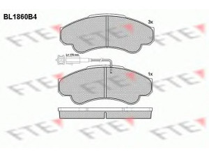 FTE BL1860B4 stabdžių trinkelių rinkinys, diskinis stabdys 
 Techninės priežiūros dalys -> Papildomas remontas
425245, 425459, 77362216, 9949362