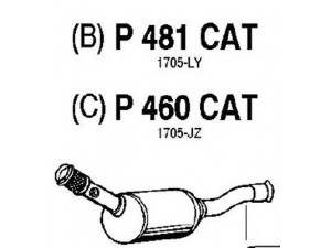FENNO P460CAT katalizatoriaus keitiklis 
 Išmetimo sistema -> Katalizatoriaus keitiklis
BM91084H, 1705-JY, 1705-JZ