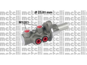 METELLI 05-0779 pagrindinis cilindras, stabdžiai 
 Stabdžių sistema -> Pagrindinis stabdžių cilindras
77365231, 77365867, 558223, 558224