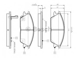 BOSCH 0 986 TB2 115 stabdžių trinkelių rinkinys, diskinis stabdys 
 Techninės priežiūros dalys -> Papildomas remontas
45022-SA6-600, 72519 3010, 5810122A00