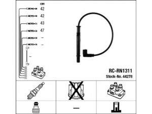 NGK 44278 uždegimo laido komplektas 
 Kibirkšties / kaitinamasis uždegimas -> Uždegimo laidai/jungtys
8200713680