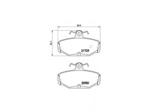 BREMBO P 24 021 stabdžių trinkelių rinkinys, diskinis stabdys 
 Techninės priežiūros dalys -> Papildomas remontas
1111283, 1666624, 1666716, 6141149