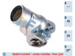 FAE 5323087 termostatas, aušinimo skystis 
 Aušinimo sistema -> Termostatas/tarpiklis -> Thermostat
5098918 AA, 112 200 00 15, 112 203 02 75