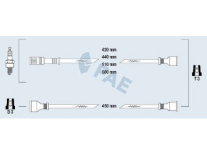 FAE 83030 uždegimo laido komplektas 
 Kibirkšties / kaitinamasis uždegimas -> Uždegimo laidai/jungtys
4450667