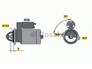 BOSCH 0 986 019 121 starteris 
 Elektros įranga -> Starterio sistema -> Starteris
28100 11140