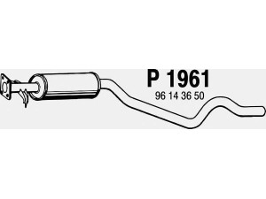 FENNO P1961 vidurinis duslintuvas 
 Išmetimo sistema -> Duslintuvas
96143650, 96143650