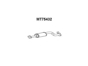 VENEPORTE MT75432 priekinis duslintuvas 
 Išmetimo sistema -> Duslintuvas
MB890352