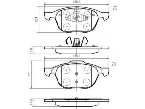 VEMA K619301 stabdžių trinkelių rinkinys, diskinis stabdys 
 Techninės priežiūros dalys -> Papildomas remontas
1321517, 30683554, 30742030, 30742031