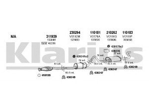 KLARIUS 960150E išmetimo sistema 
 Išmetimo sistema -> Išmetimo sistema, visa