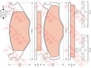 TRW GTD1010 stabdžių rinkinys, diskiniai stabdžiai 
 Stabdžių sistema -> Diskinis stabdys -> Stabdžių remonto rinkinys