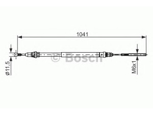 BOSCH 1 987 477 954 trosas, stovėjimo stabdys 
 Stabdžių sistema -> Valdymo svirtys/trosai
4745 Y8, 4746 19, 1400310380, 1400310380